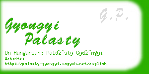 gyongyi palasty business card